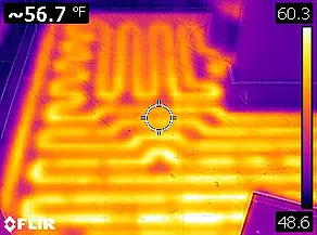 Verification of Radiant Heating Coils in Bathroom Floor
